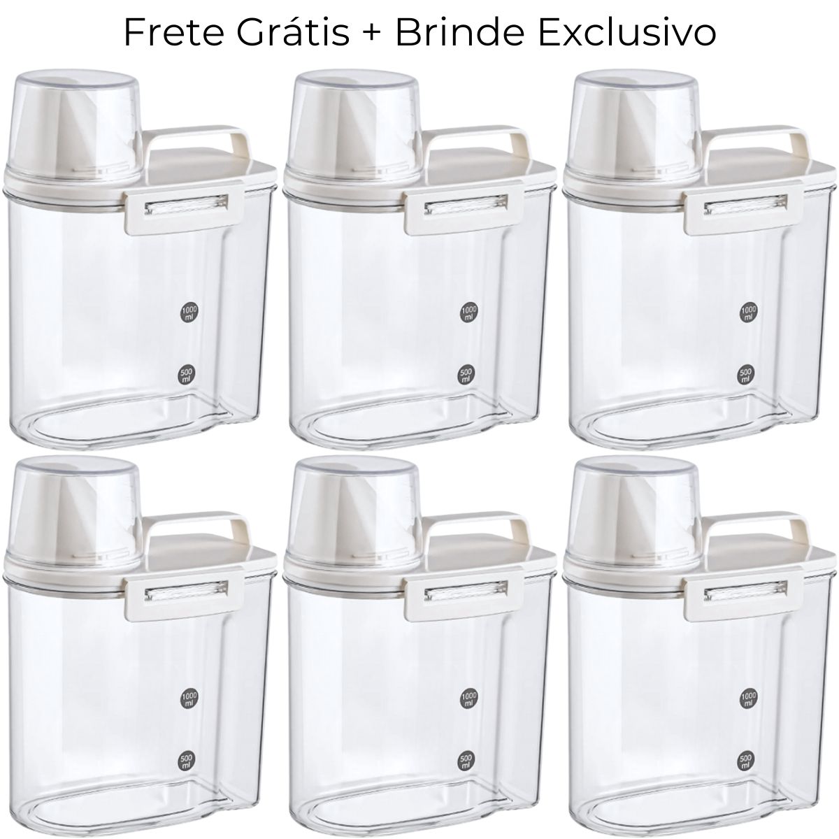 Condex 1,3 Litros - Potes Herméticos Porta Condimentos com Vedação em Silicone