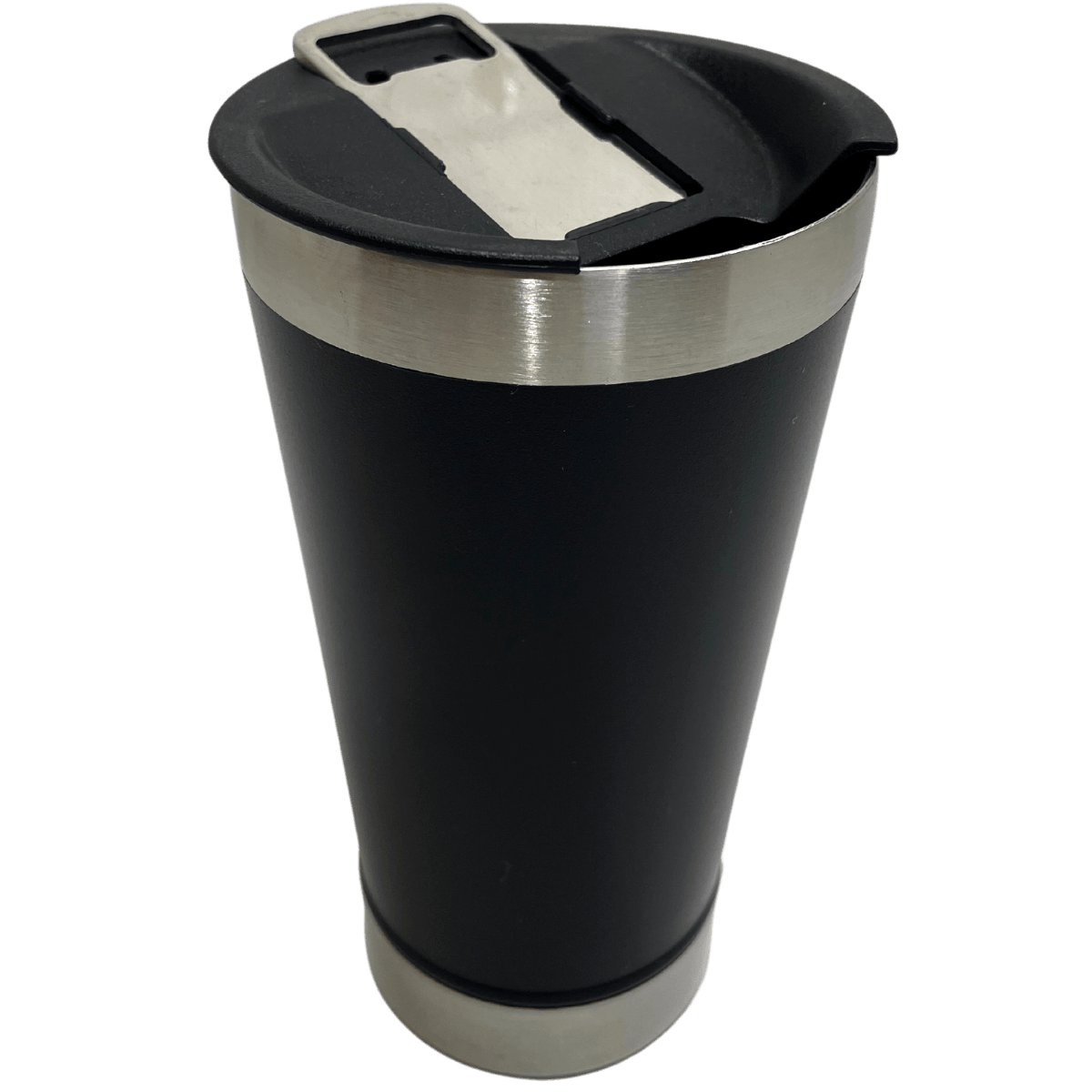 Copo Térmico c/ Tampa e Abridor 500ml Inox Preto