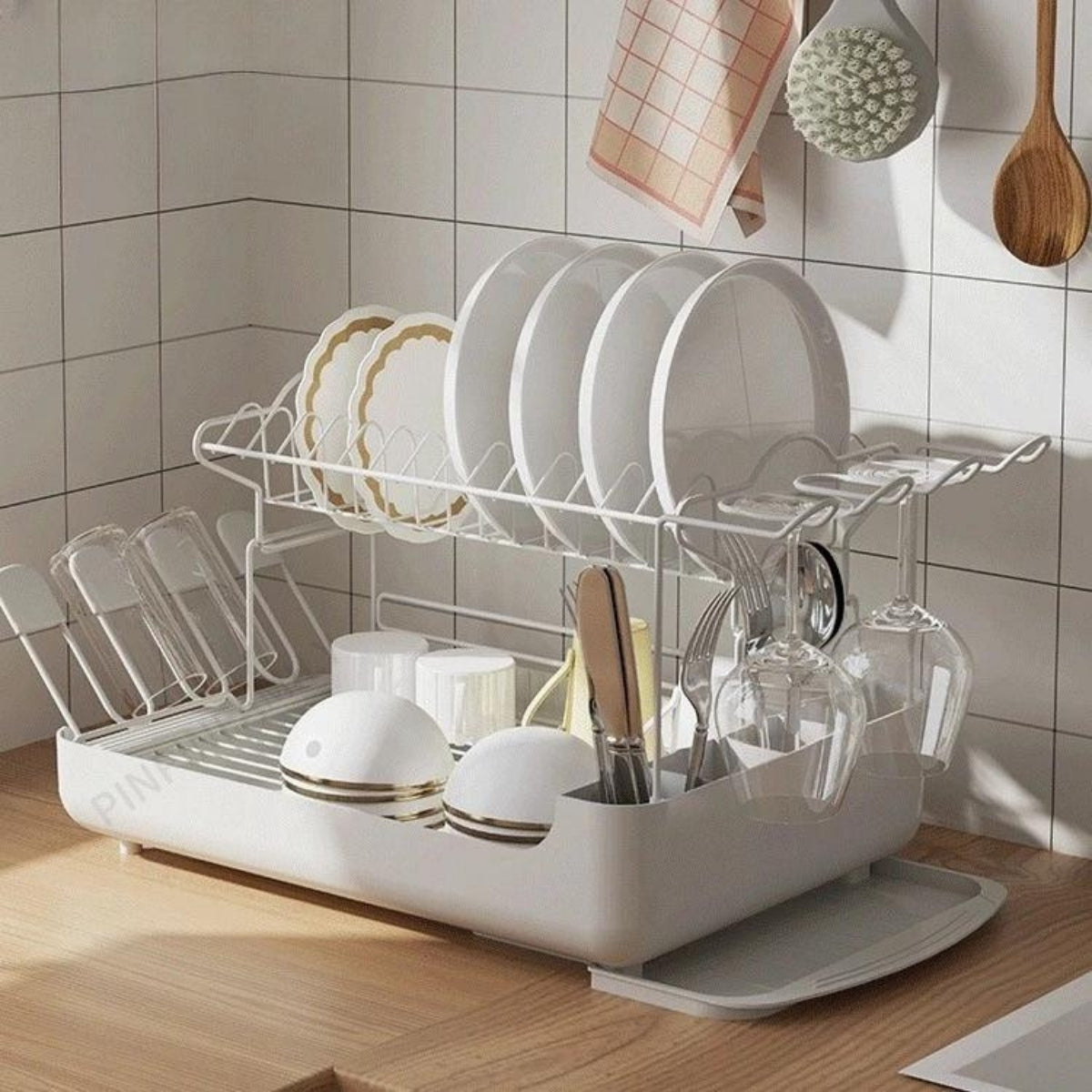 Escorredor De Louça 14 Pratos Aço Inox