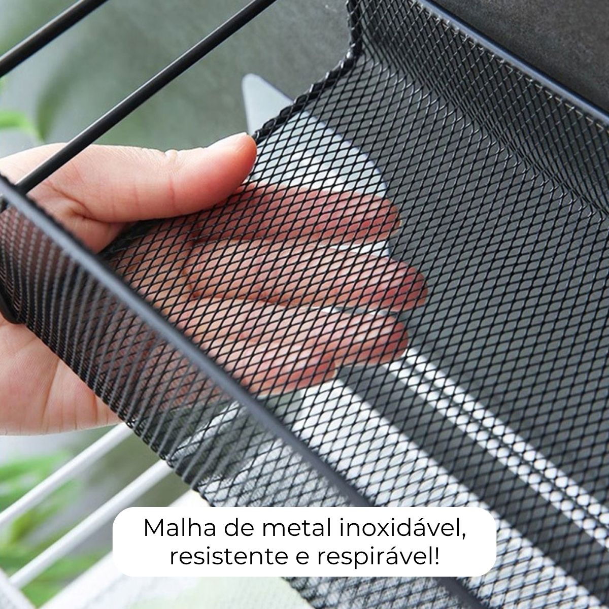 Cesto Organizador Aramado Instalação Sem Furos – Adesivo ProFix de Brinde!