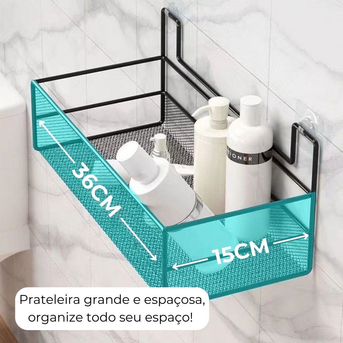 Cesto Organizador Aramado Instalação Sem Furos – Adesivo ProFix de Brinde!