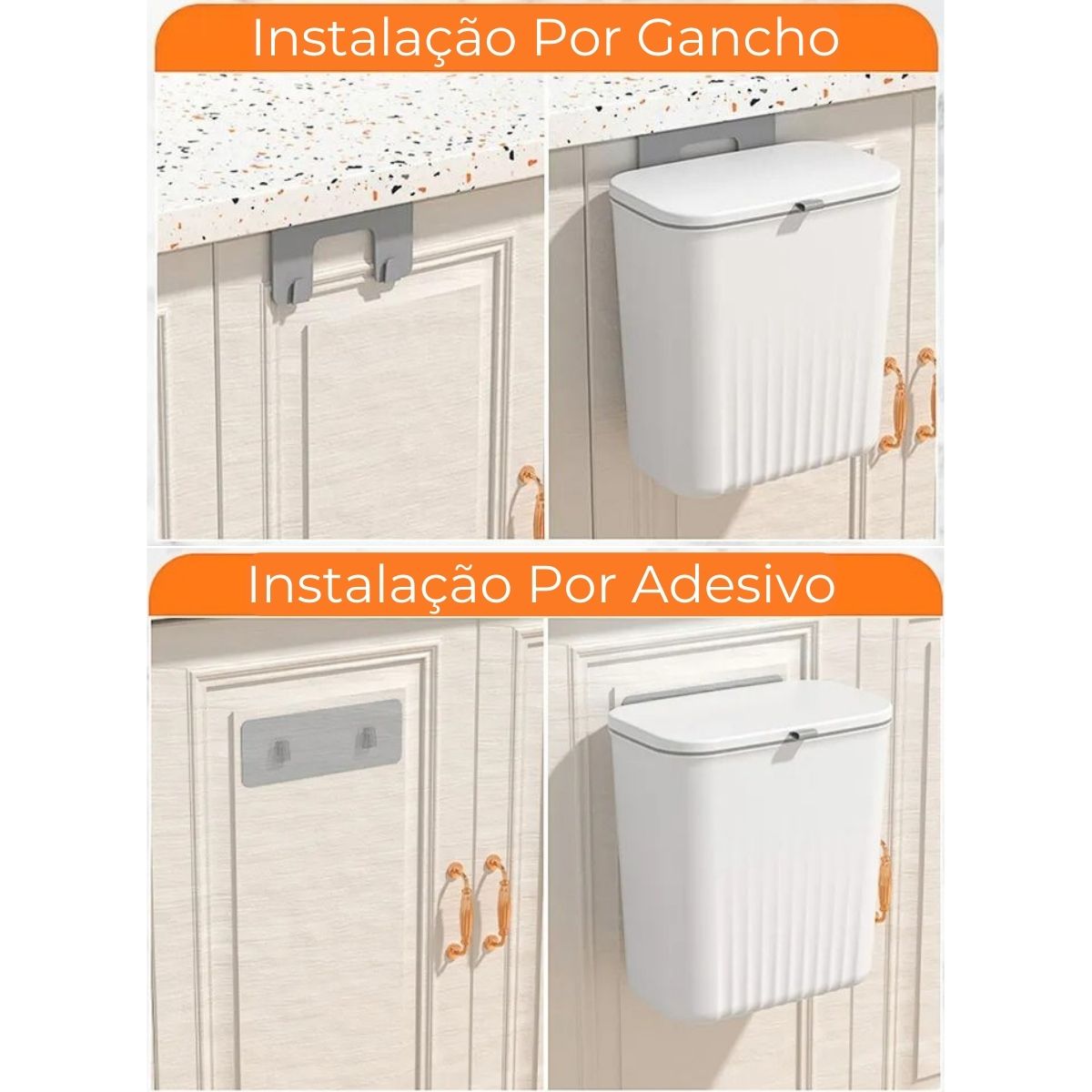 LixoFlex - Lixeira 9 Litros Pendurável + Adesivos ProFix de BRINDE!