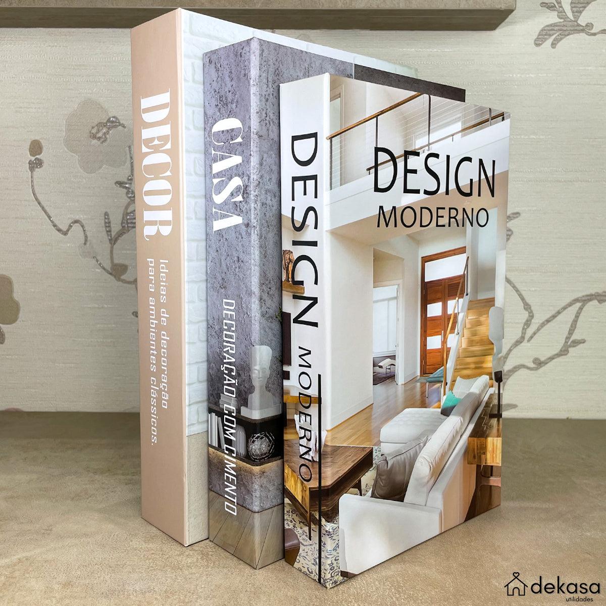 Kit 3 Livros Decorativos Organizadores Grande Luxo - Modelo DECOR