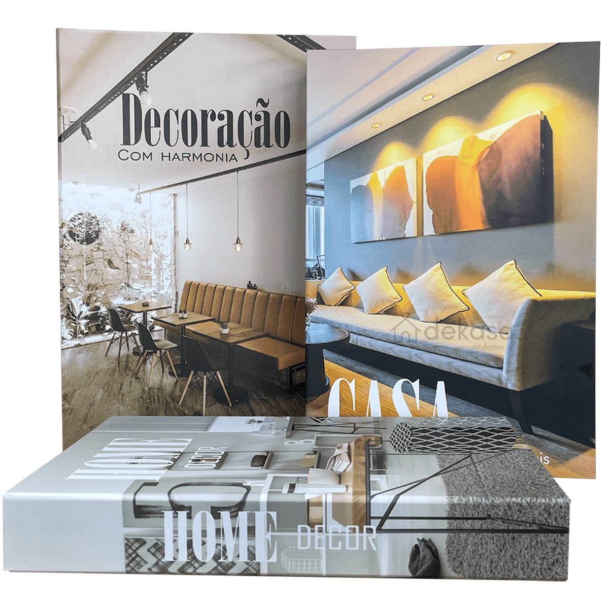 Kit 3 Livros Decorativos Organizadores Grande - Decoração Harmonia