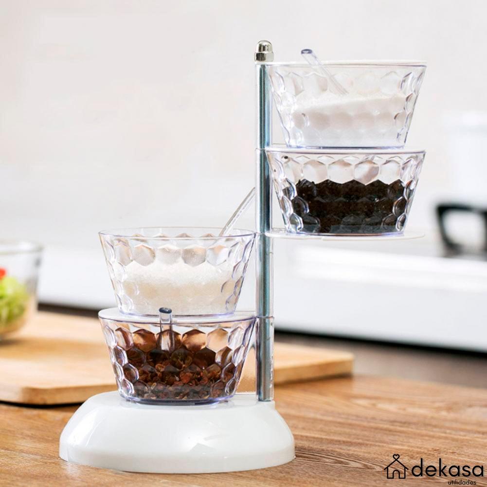 Porta Temperos Giratório 4 Potes em Vertical