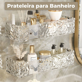 Prateleira Organizadora de Acrílico Vita Decora – Fixação Adesiva ProFix de BRINDE!