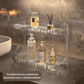 Sissy - Prateleira Organizadora Dupla Multiuso em Acrílico