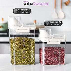 Condex 1,3 Litros - Potes Herméticos Porta Condimentos com Vedação em Silicone