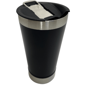 Copo Térmico c/ Tampa e Abridor 500ml Inox Preto