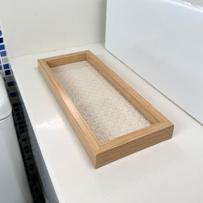 Bandeja Decorativa de Madeira com Vidro – Organização e Sofisticação