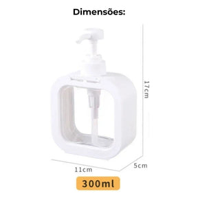 Dispenser Sabonete Líquido Portátil Banheiro Cozinha Lavabo Viagem 300ml