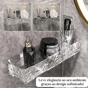 Prateleira Organizadora de Acrílico Vita Decora – Fixação Adesiva ProFix de BRINDE!