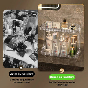 Sissy - Prateleira Organizadora Dupla Multiuso em Acrílico