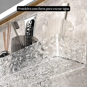 Prateleira Organizadora de Acrílico Vita Decora – Fixação Adesiva ProFix de BRINDE!