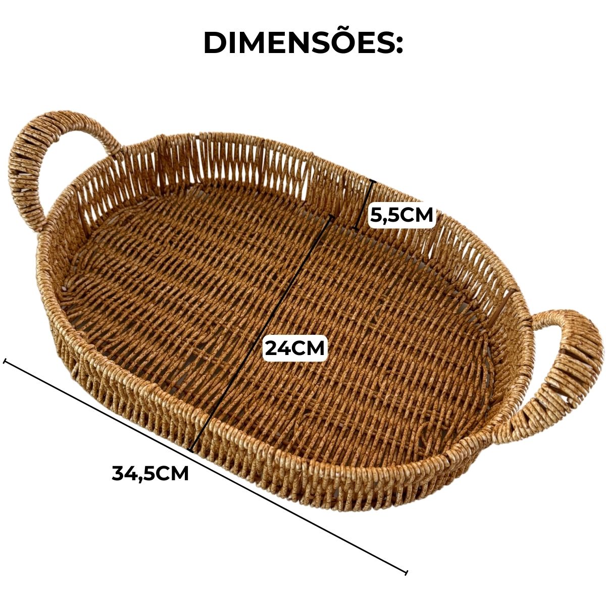 Bandeja Decorativa Organizadora Retangular