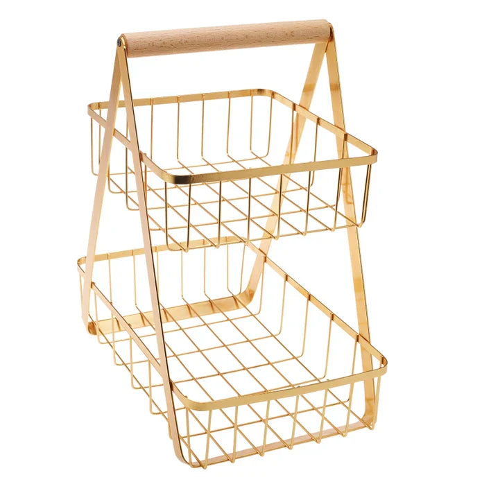 Fruteira Dupla Cesto de Frutas De Mesa Moderna - POUCAS UNIDADES