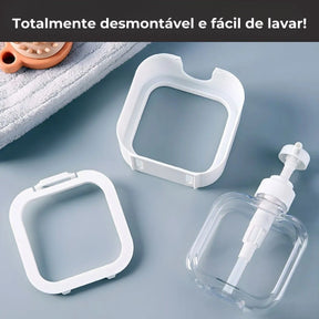 Dispenser Sabonete Líquido Portátil Banheiro Cozinha Lavabo Viagem 300ml
