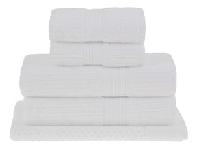 Buddemeyer jogo de toalhas 5 pçs fio penteado canelado gigante