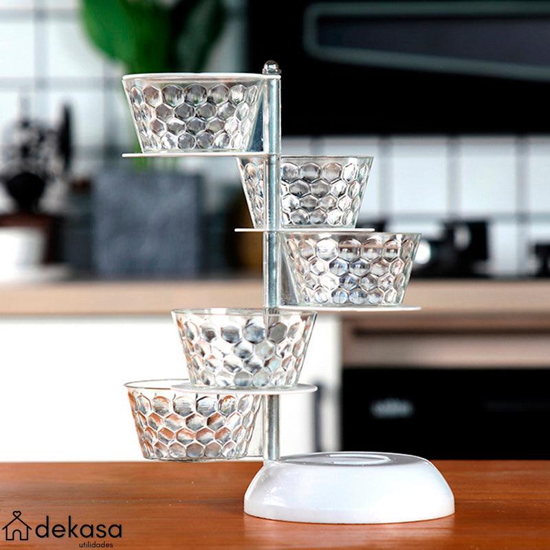 Porta Temperos Giratório 4 Potes em Vertical