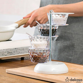 Porta Temperos Giratório 4 Potes em Vertical