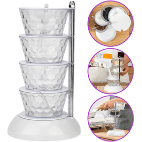 Porta Temperos Giratório 4 Potes em Vertical