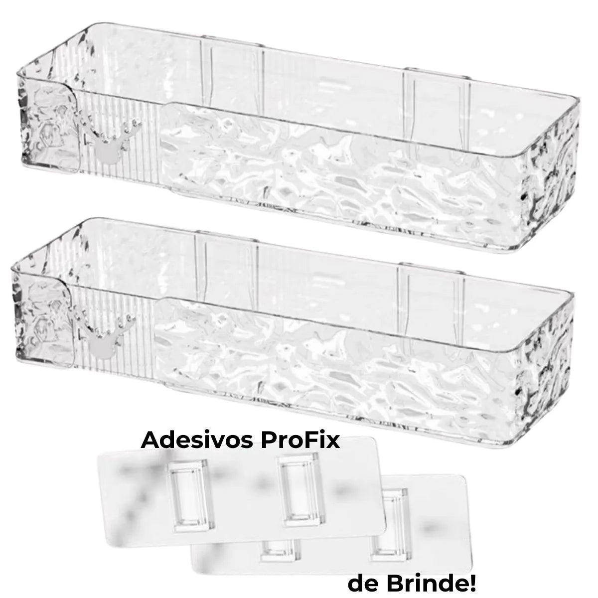 Prateleira Organizadora de Acrílico Vita Decora – Fixação Adesiva ProFix de BRINDE!