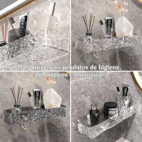 Prateleira Organizadora de Acrílico Vita Decora – Fixação Adesiva ProFix de BRINDE!