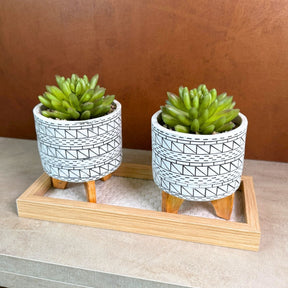 Bandeja Decorativa de Madeira com Vidro – Organização e Sofisticação