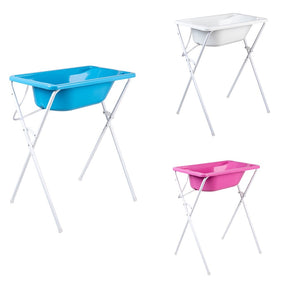 Banheira com suporte dobrável, tanque 34L, até 30Kg banheira para bebê segura