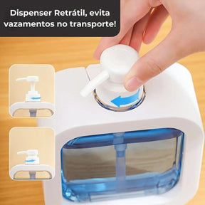 Dispenser Sabonete Líquido Portátil Banheiro Cozinha Lavabo Viagem 300ml