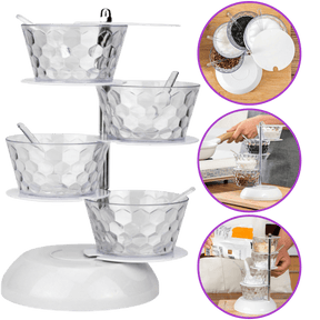 Porta Temperos Giratório 4 Potes em Vertical